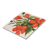 Hot Red Hibiscus Tegeltje (Zijkant)