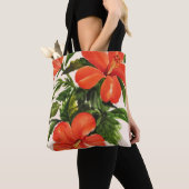 Hot Red Hibiscus Tote Bag (Dichtbij)