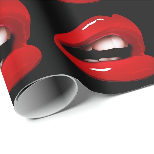 Hot Red Lips Cadeaupapier (Rol Hoek)