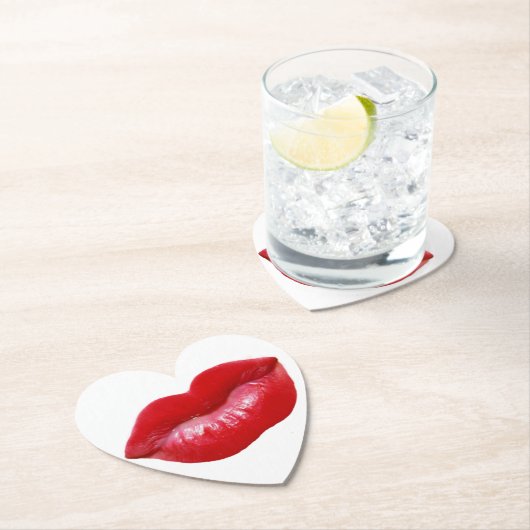 HOT Red Lips Kartonnen Onderzetters (Insitu)