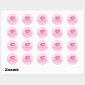 Hot Red Lips Klassieke Ronde Sticker (Vel)