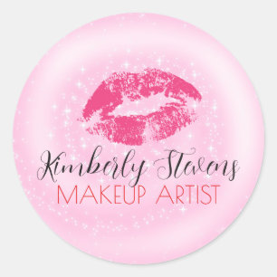 Hot Red Lips Klassieke Ronde Sticker