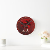 Hot Red Rooster Wallklok Ronde Klok (Huis)