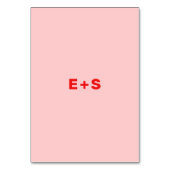 Hot Red + Roze Wes Anderson geïnspireerd tabelnumm Kaart (Achterkant)