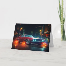 Hot Red Wheels Cinematic Auto's Blank Note Kaart