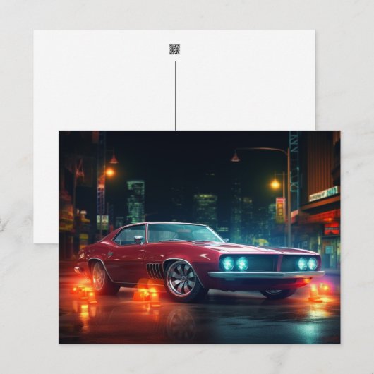 Hot Red Wheels Cinematic Auto's Briefkaarten (Voorkant / Achterkant)