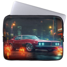 Hot Red Wheels Cinematic Auto's Laptophoes Laptop Sleeve