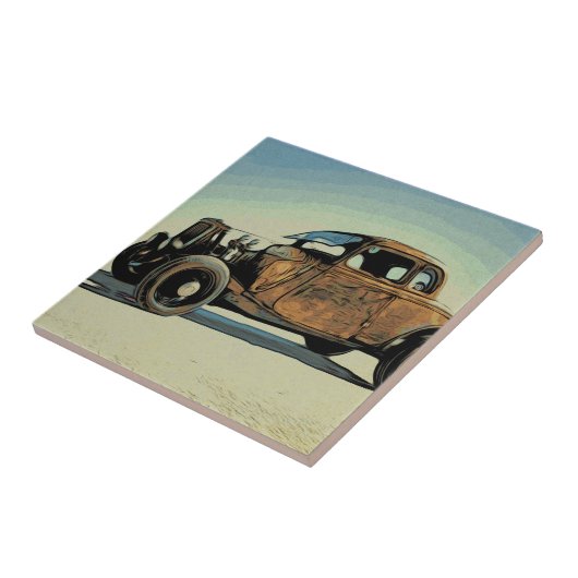 Hot Road Car Tegeltje (Zijkant)