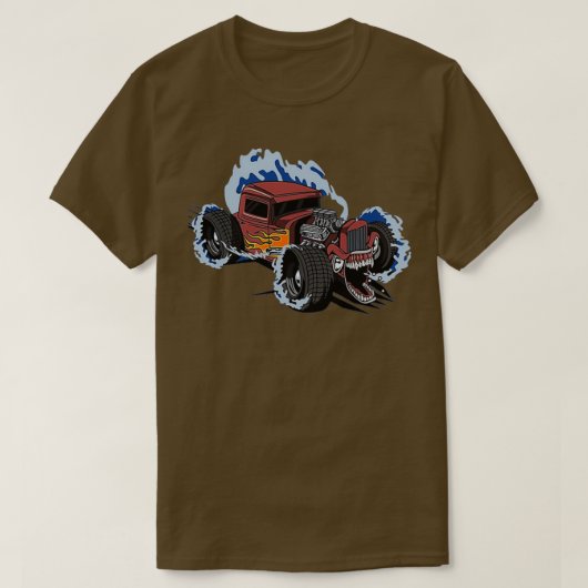 Hot Road Monster Car T-shirt (Design voorkant)