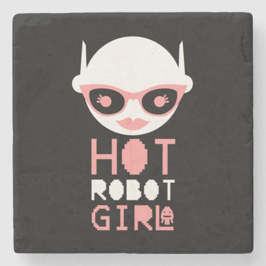 Hot robot stenen onderzetter (Voorkant)