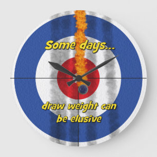 Hot Rocks 'draw weight'-klok van de curler - (blau Grote Klok