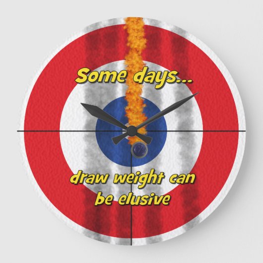 Hot Rocks 'draw weight'-klok van de curler - (rood Grote Klok (Voorkant)