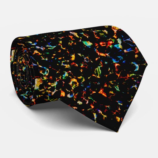 Hot Rocks Microprint Moderne Abstracte Lavatextuu Stropdas (Opgerold)