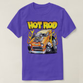 Hot Rod 55 Gasser Blown Jacked up Flames Car T-shirt (Design voorkant)