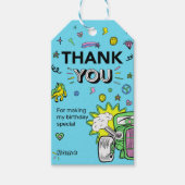 Hot Rod Auto Eenhoorn Verjaardag Dank u Gift Label Cadeaulabel (Voorkant)