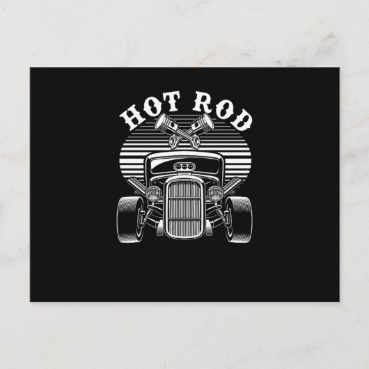 Hot-rod auto's Amerikaanse  Retro Hotrod Gift Briefkaart (Voorkant)
