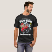 Hot Rod Bouwer Rode Wagon Geblazen Motor Auto T-shirt (Voorkant volledig)
