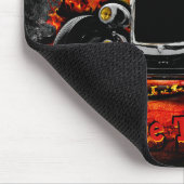 Hot Rod branden Vuur toevoegen Naam tekst Muismat (Hoek)