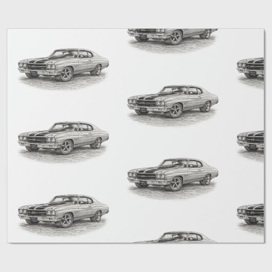 Hot Rod-cadeaupapier Cadeaupapier (Vlak)