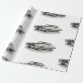 Hot Rod-cadeaupapier Cadeaupapier (Uitgerold)