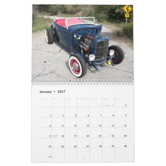 Hot Rod Calendar Kalender (Jan 2027)