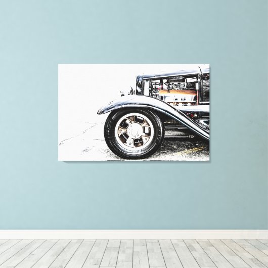 Hot Rod Canvas Afdruk (Insitu (Houten vloer))