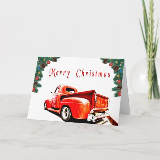 Hot Rod Christmas Kaart (Voorkant)