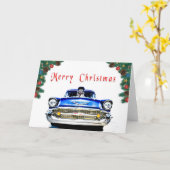 Hot Rod Christmas Kaart (Gele Bloem)