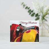 Hot Rod Christmas Kaart (Staand voorkant)