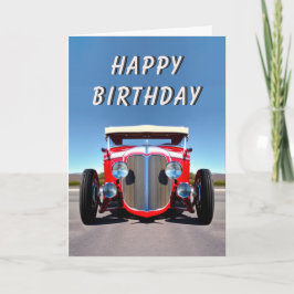 Hot Rod Classic Car Rockabilly RocknRoll Birthday Kaart