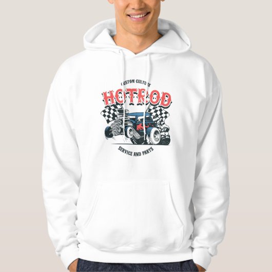 Hot Rod Design Hooded Sweatshirt (Voorkant)