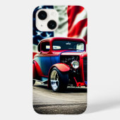 Hot Rod en Amerikaanse vlag Case-Mate iPhone Case (Achterkant)