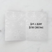 Hot Rod en met kerstmis omhoog draaien Feestdagen Kaart (Binnen)