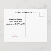 Hot Rod-feest vuur bruiloft RSVP Uitnodiging Briefkaart (Achterkant)