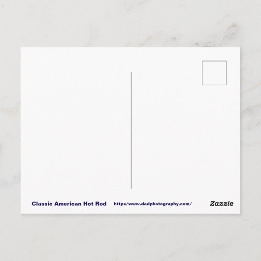 Hot Rod Flames Briefkaart (Achterkant)