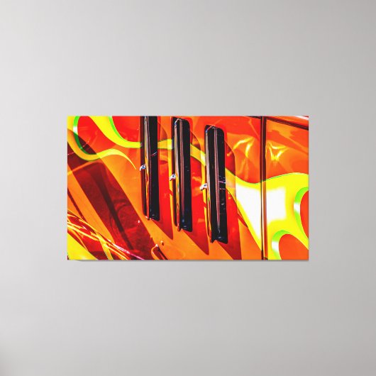 Hot Rod Flames Canvas Afdruk (Voorkant)