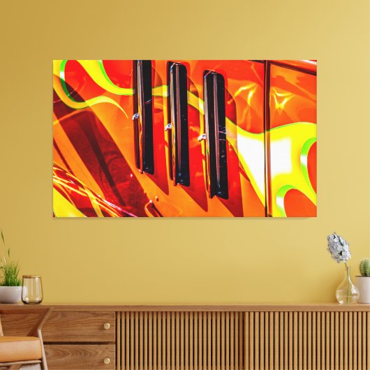 Hot Rod Flames Canvas Afdruk (Insitu (Woonkamer))