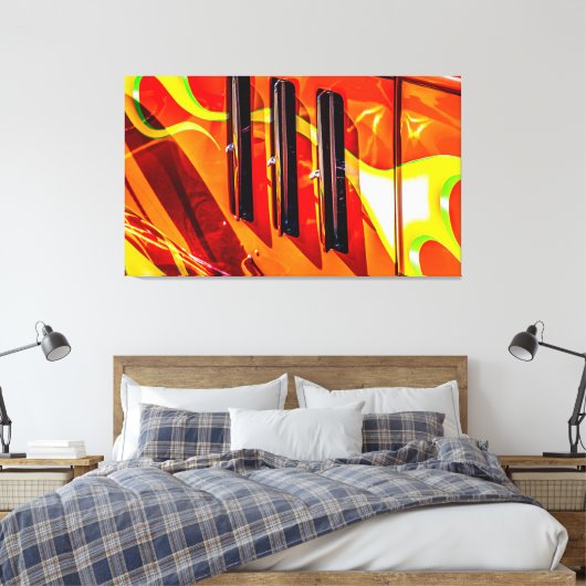 Hot Rod Flames Canvas Afdruk (Insitu (Slaapkamer))