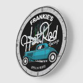 Hot Rod Garage AANGEPASTE NAAM Deluxe Pinstripes A Grote Klok (Hoek)