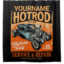 Hot Rod Garage - Aangepaste naam Mechanische winke