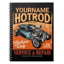 Hot Rod Garage - Aangepaste naam Mechanische winke