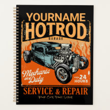 Hot Rod Garage - Aangepaste naam Mechanische winke