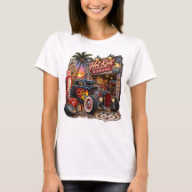 Hot Rod Garage Vintage Route 66 Dames T-Shirt
