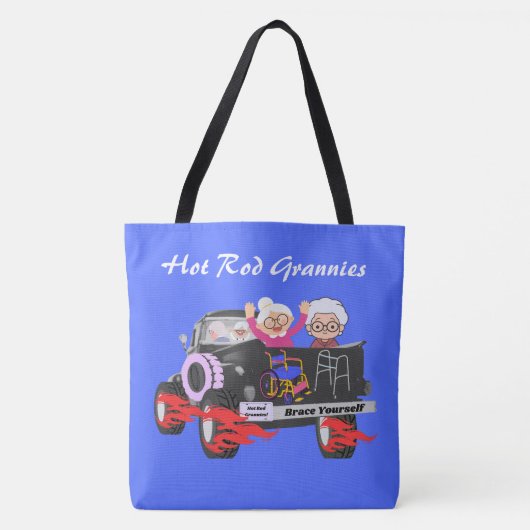 Hot Rod Grannies Schouder Canvas tas (Voorkant)