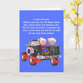 Hot Rod Grannies Wenskaart Kaart (Gele Bloem)