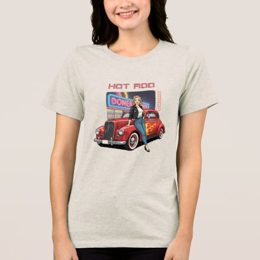 Hot Rod Honey Tri-Blend Shirt (Voorkant)