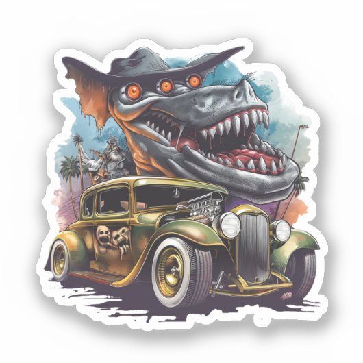  Hot Rod Monster Avontuur Sticker (Voorkant)