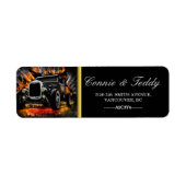 Hot Rod partij brand Bruiloft Label (Voorkant)