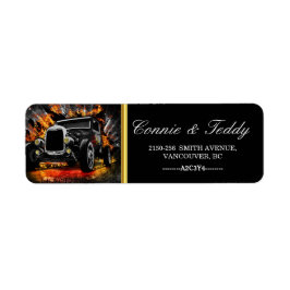 Hot Rod partij brand Bruiloft Label
