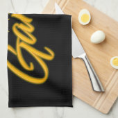 Hot-rod Pinstripes Retro Neon Biker Custom Garage Theedoek (Quarter Fold)